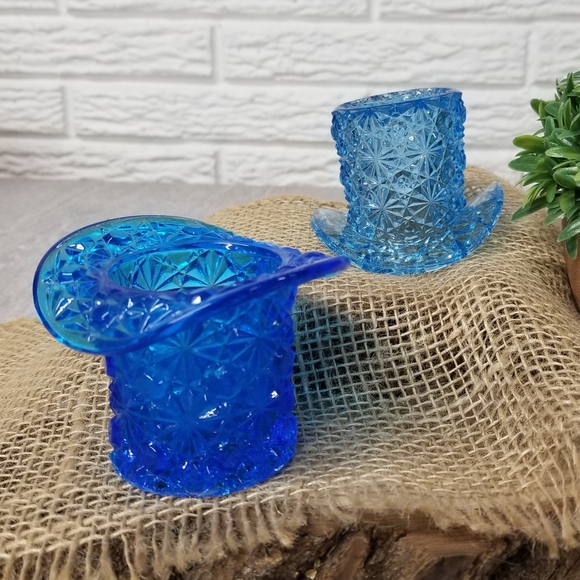 Vintage daisy and button glass hat/ Fenton like - Picture 3 of 10